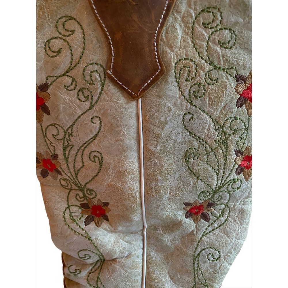 Corral Red Floral Cowboy Boots Size 8.5 - Picture 8 of 13